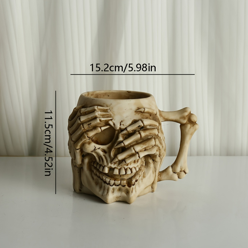 Čaša za pivo od smole — ukras za Halloween bar/stolni dekor, smolaški zanatski predmet (Materijal: sintetička smola; Kategorija: smola rukotvorine; Pakiranje: pojedinačno zapakirano; Poklon: Ne)