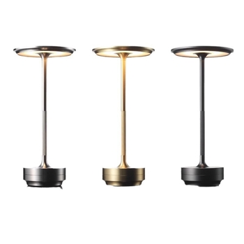 Galda lampa ar nordisku noskaņu – dzelzs turētājs, alumīnija korpuss, 5V, 3W, manuālais gaismas regulator