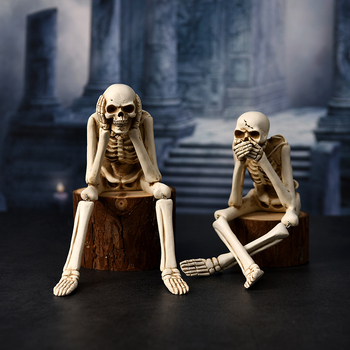 Skeleton z resinovej živice pre Halloween – strašidelná atmosféra doma (Materiál: syntetická živica; Značka: Top rhyme; Kategória: Resin crafts)