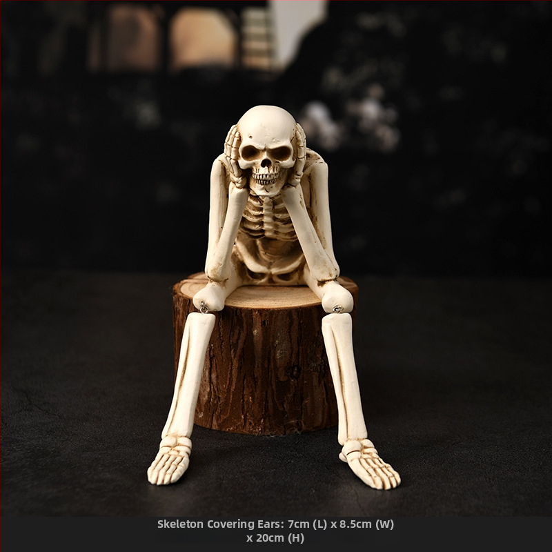 Skeleton z resinovej živice pre Halloween – strašidelná atmosféra doma (Materiál: syntetická živica; Značka: Top rhyme; Kategória: Resin crafts)