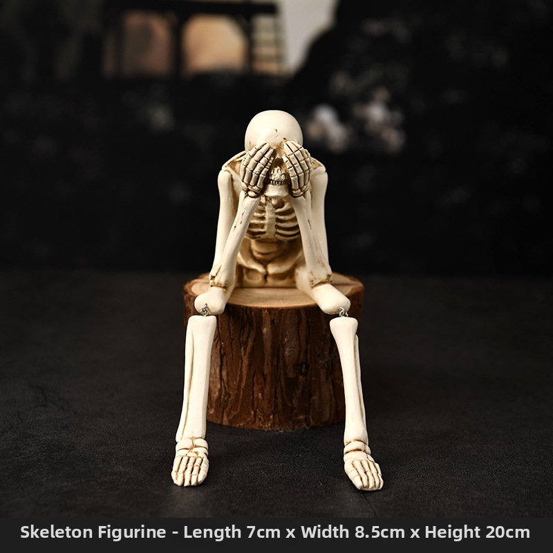 Skeleton z resinovej živice pre Halloween – strašidelná atmosféra doma (Materiál: syntetická živica; Značka: Top rhyme; Kategória: Resin crafts)