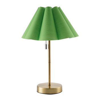 Stolna lampa s platnenim abažurom i željeznom umjetnošću, cvjetni oblik, stil svjetla luksuza, napajanje baterijom, beskonačno podešavanje jačine svjetla