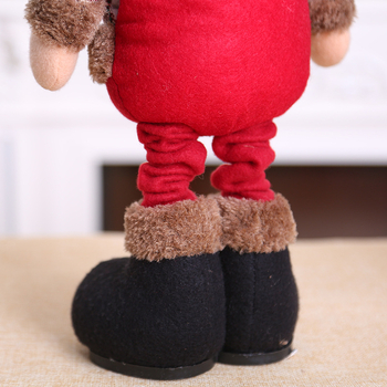 Декоративна коледна разтегателна кукла със снежинка в каре – плат; марка Jin Mingguan; категория: Малка разтегателна кукла със снежинка в каре; процес: полу ръчно, полу механично