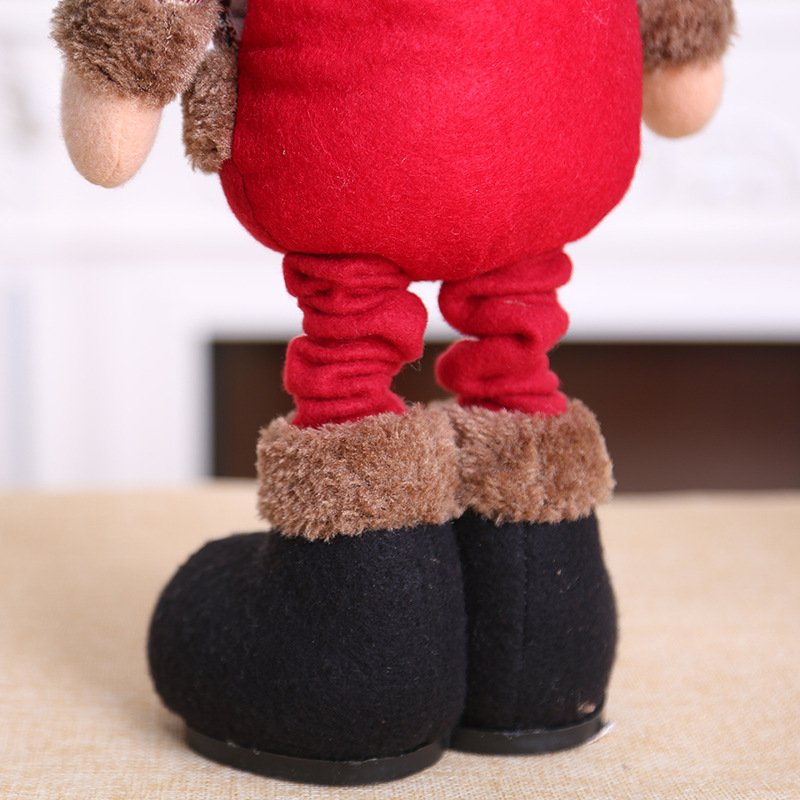 Декоративна коледна разтегателна кукла със снежинка в каре – плат; марка Jin Mingguan; категория: Малка разтегателна кукла със снежинка в каре; процес: полу ръчно, полу механично