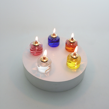 Стъклена маслена лампа за дома, декоративна, издухана от боросиликатно стъкло, боядисана повърхност