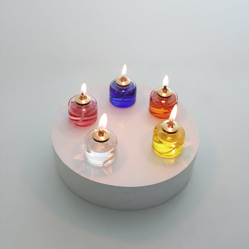 Стъклена маслена лампа за дома, декоративна, издухана от боросиликатно стъкло, боядисана повърхност