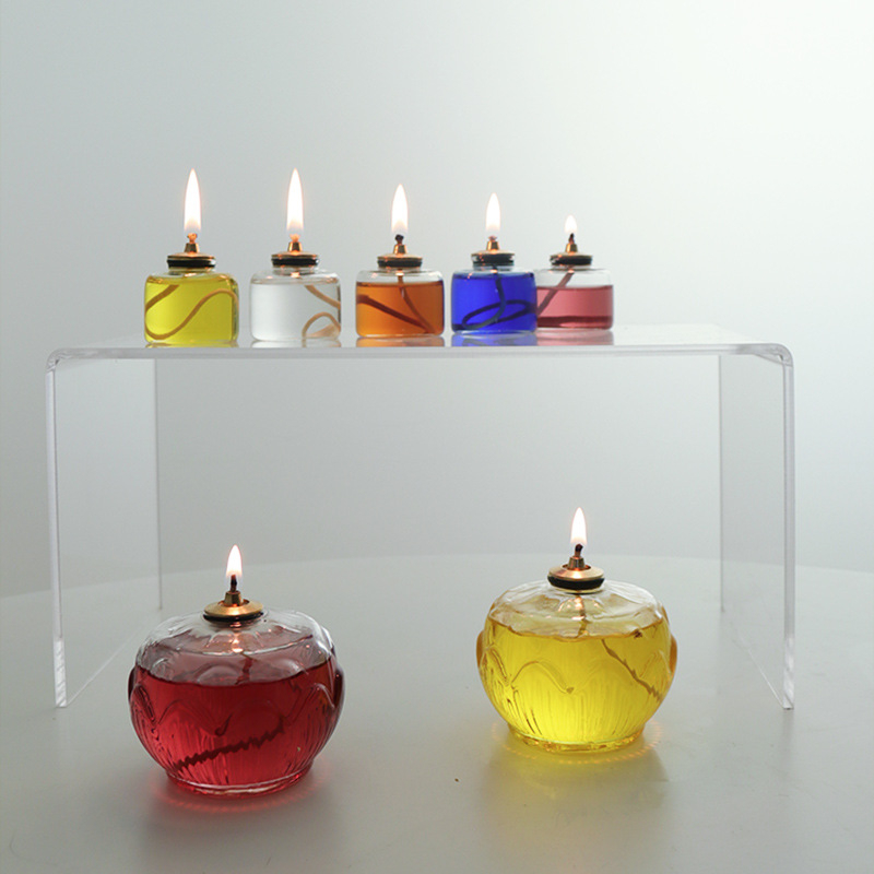 Стъклена маслена лампа за дома, декоративна, издухана от боросиликатно стъкло, боядисана повърхност