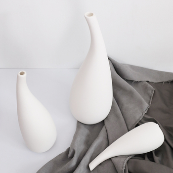 Keramička vaza za suho cvijeće – bijela keramika, mala stolna vaza za dnevni boravak, dekor; idealan dar za vjenčanja, rođendane, diplomu, novi dom