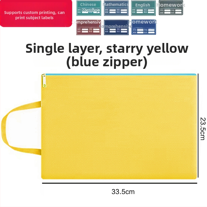 Mātes dokumentu soma ar drukāto logotipu, ūdensizturīgs Oxford audums, rāvējslēdzējs, karikatūru stils