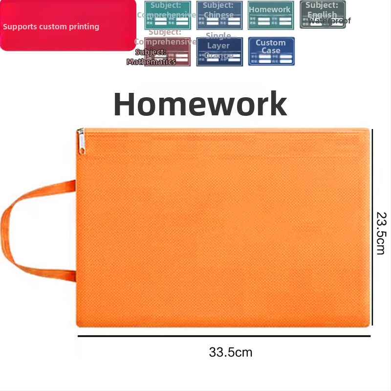 Mātes dokumentu soma ar drukāto logotipu, ūdensizturīgs Oxford audums, rāvējslēdzējs, karikatūru stils
