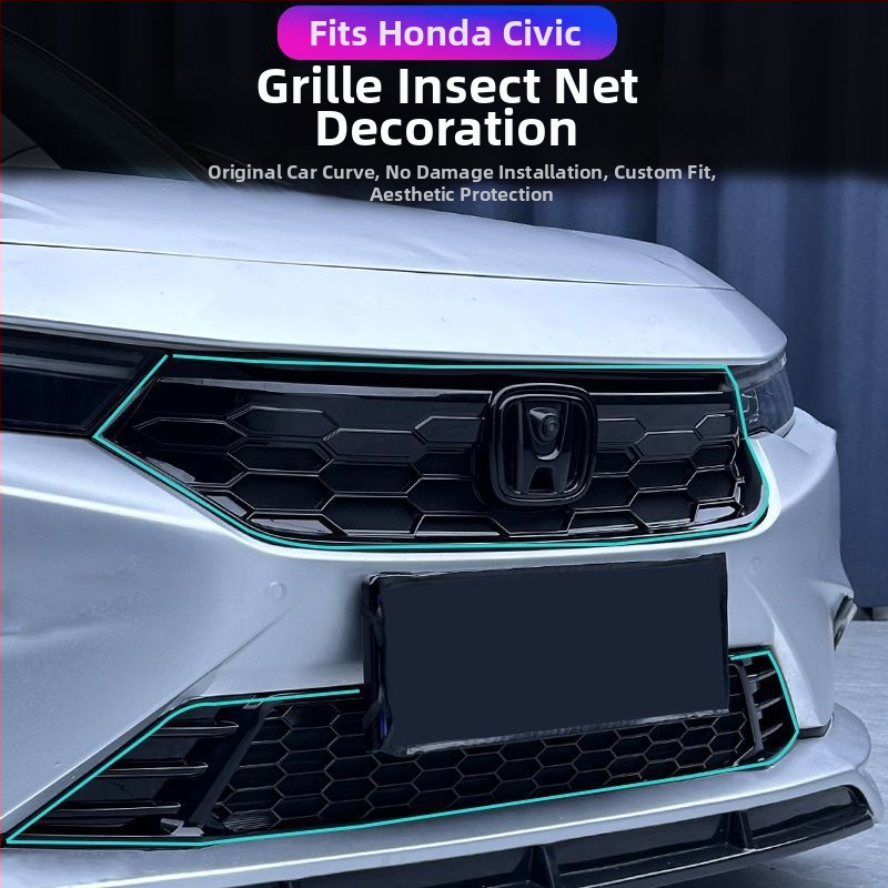 Honda priekinė grotelė su snap-on tinklu nuo vabzdžių – centrinės grotelių rėmas, išvaizdos atnaujinimas