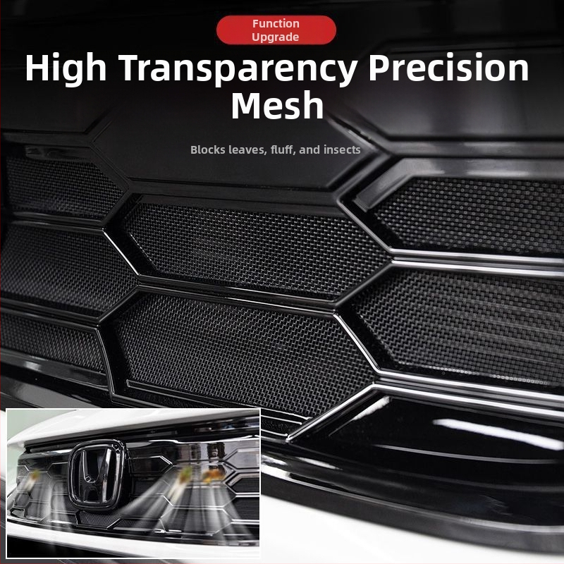 Honda priekinė grotelė su snap-on tinklu nuo vabzdžių – centrinės grotelių rėmas, išvaizdos atnaujinimas