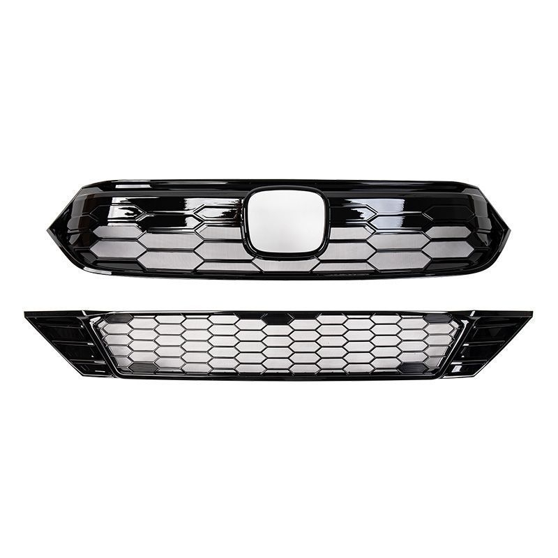 Honda első hűtőrács középső hálóval és snap-on rovarhálóval – külső megjelenés frissítés