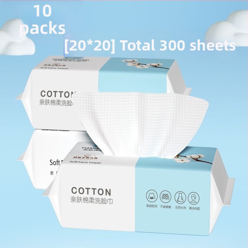 Ühekordsed tõmmatavad näopesusalvrätid, paksu mittekiudunud materjaliga, 10 tk, beebi hoolduseks