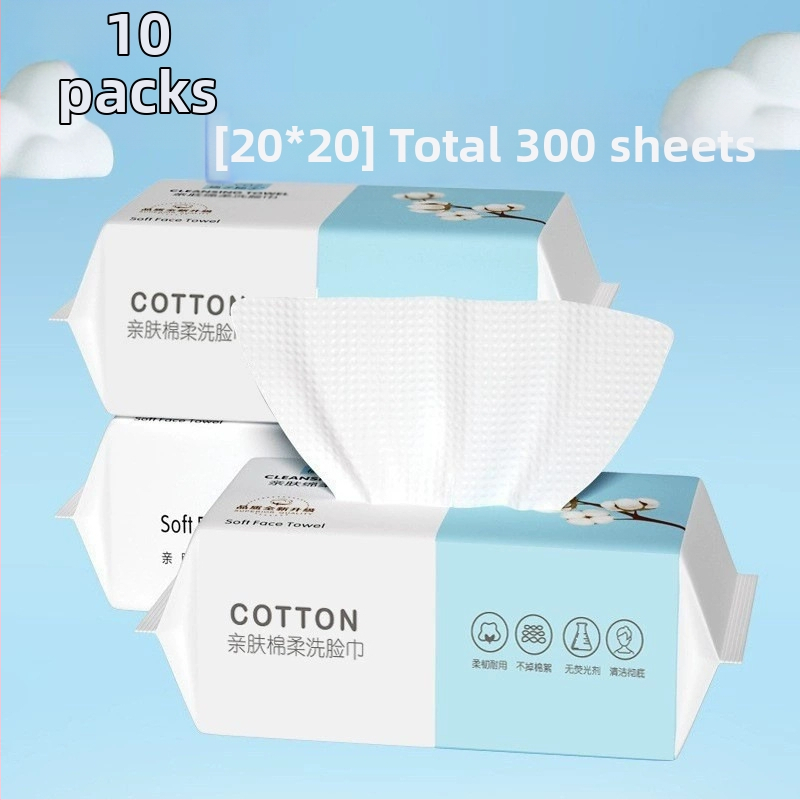 Ühekordsed tõmmatavad näopesusalvrätid, paksu mittekiudunud materjaliga, 10 tk, beebi hoolduseks