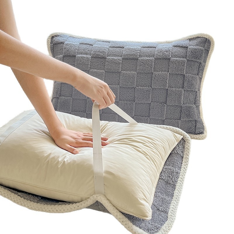 Párnahuzat korall fleece-ből és bolyhos flanelből, egy párnának — Fushini, minősített termék