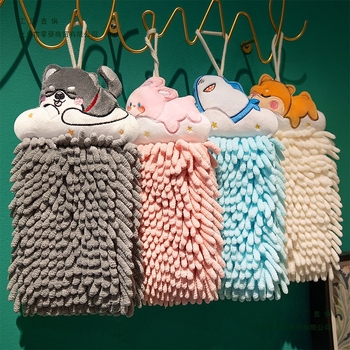 Prosop de mână chenille, pentru bucătărie și baie – absorbant, uscare rapidă, 70 g, design cu desene animate pentru copii