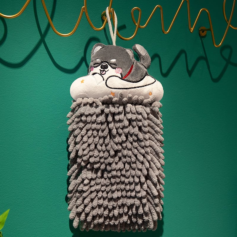 Prosop de mână chenille, pentru bucătărie și baie – absorbant, uscare rapidă, 70 g, design cu desene animate pentru copii