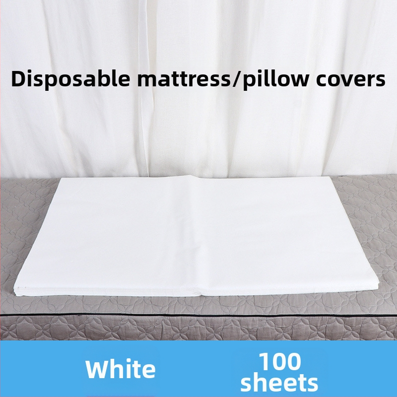 Vienreizējās lietošanas spilvena dvielis skaistumkopšanas salonam, nešūts materiāls, ūdensizturīgs, vienkrāsains dizains, 100 gab., personalizācijas iespēja