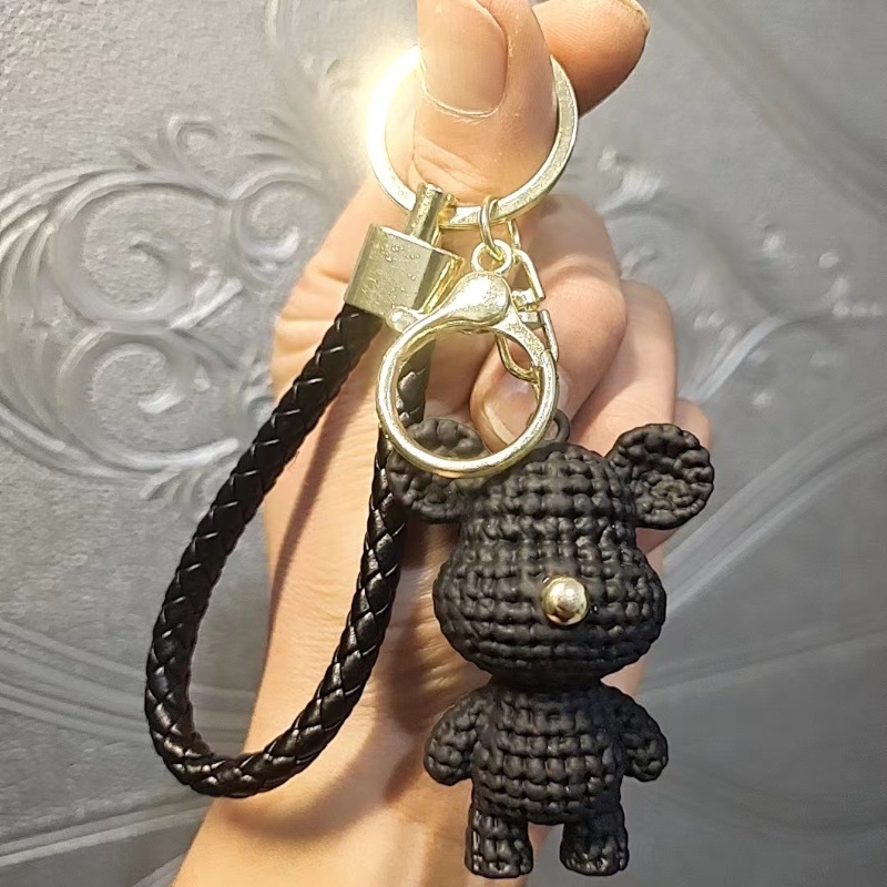 Mīkstas gumijas lāču karikatūras atslēgu piekariņš ar 3D piekariņu, individuāli iepakots – Red Craft