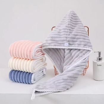 Turban za sušenje kose od koralnog fleksa, upijajući i brzo suši, 150d vlakna, 80–99 g, Šifra 3677