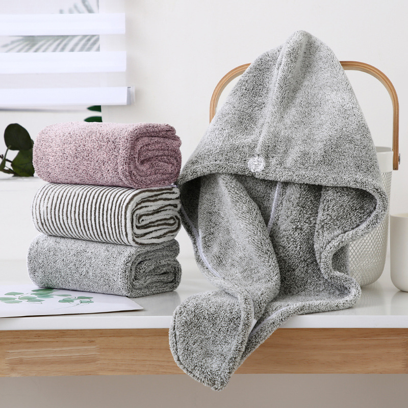 Turban za kosu, japanski stil od bambusovog ugljena vlakna, coral fleece, 150D pređa, prilagodba dostupna
