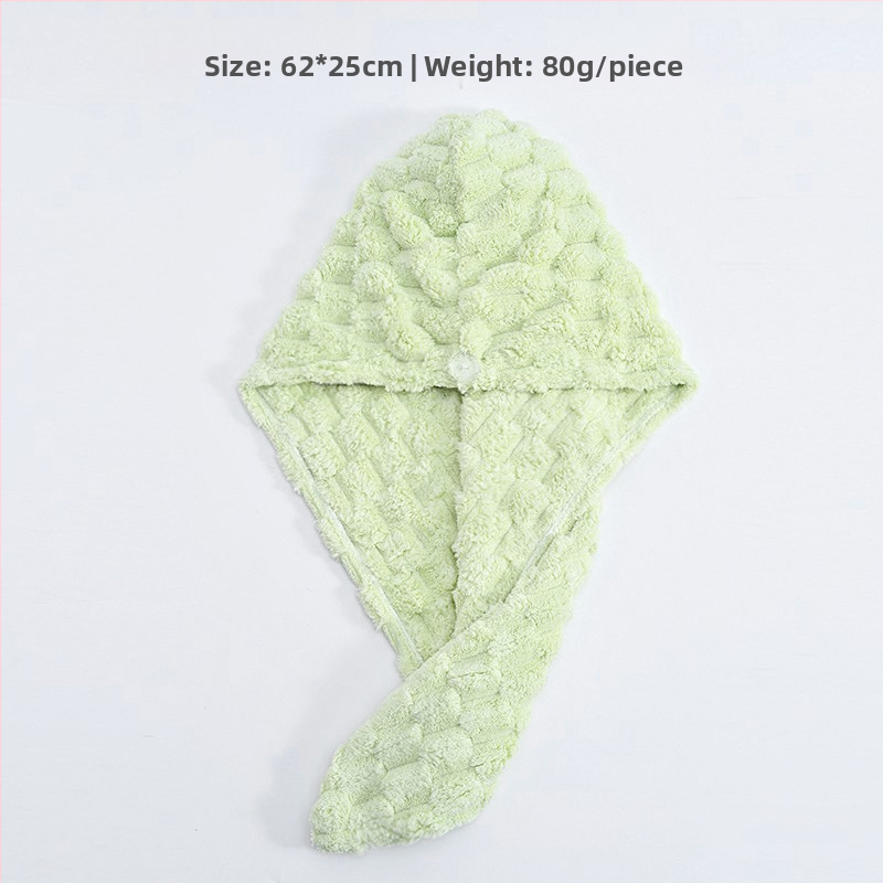 Kapica za sušenje kose za žene – snažna apsorpcija, brzo sušenje, zgušnjena konstrukcija; Coral Fleece; 80–99 g.