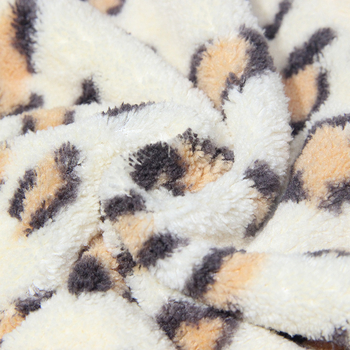 Kapa za kosu za tuširanje - Leopardov uzorak, mekana apsorpcijska Coral Fleece tkanina, Jacquard, 100–119 g, Anrou