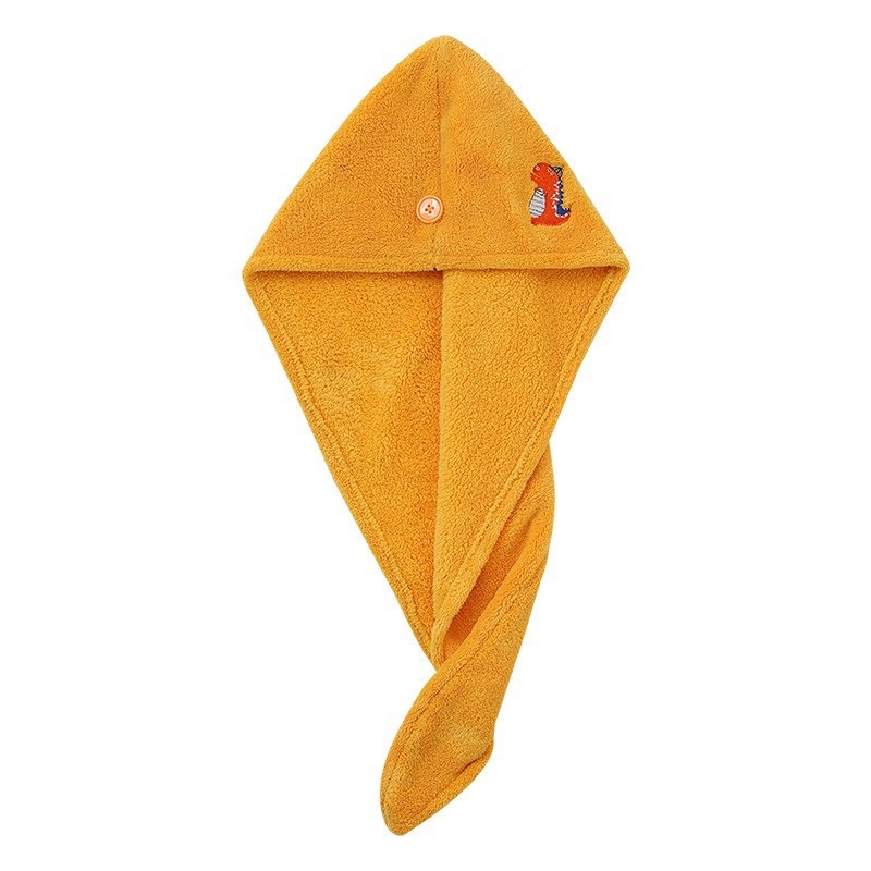 Női hajszárító sapka, abszorbeáló korall-flírez plüss, gyors száradás, hímzett széle, súly 80-99 g, 120D szál