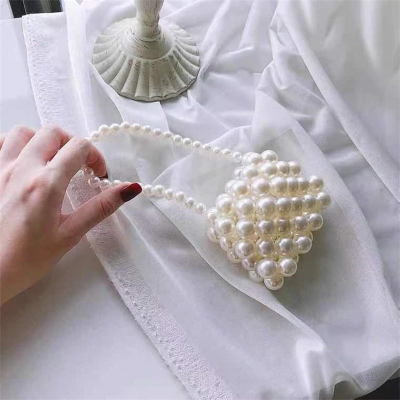 Tüdrukutele mõeldud pärl- ja helmikott, käsitöö, crossbody rihm, suvi 2022