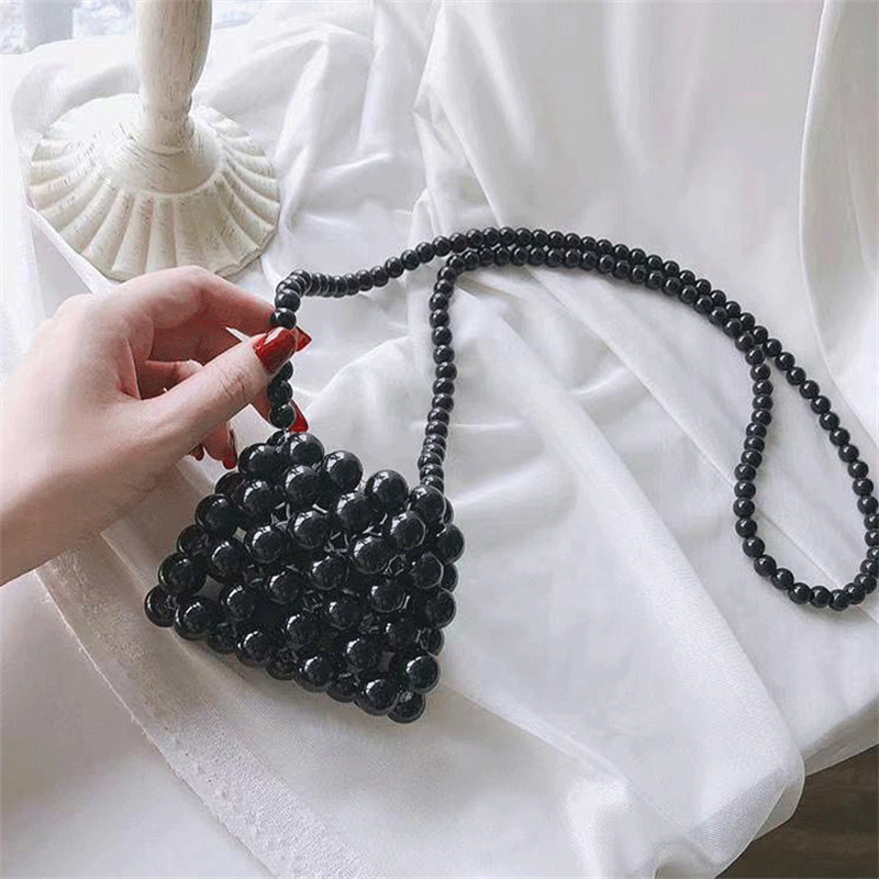 Tüdrukutele mõeldud pärl- ja helmikott, käsitöö, crossbody rihm, suvi 2022