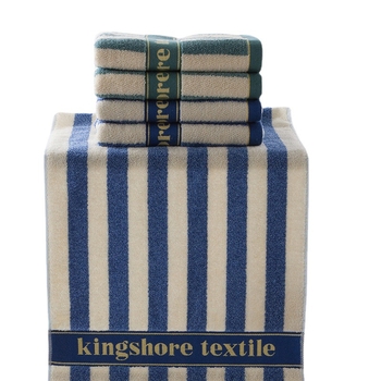 Kupaonski ručnik KING SHORE od 100% pamuka, model G1028, debel i produžen, nježan prema koži, težina 100–120 g