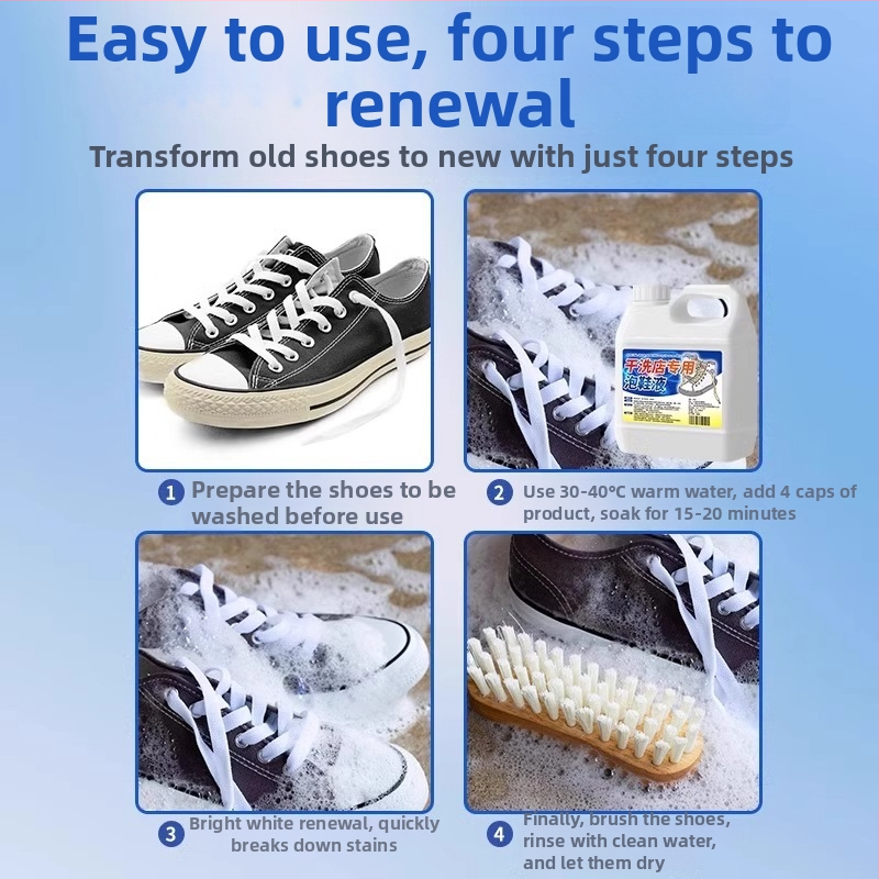 Balto kurpju tīrīšanas šķīdums – bez birstes, balināšana un dzeltenuma noņemšana, piemērots sietveida apaviem