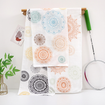 Jógás törölköző tiszta pamutból, lélegző, izzadságot felszívó, bőrbarát; 60 g, egyszálas fonal, 40 szál, nyomtatott gyártási folyamat, márka Pinhong