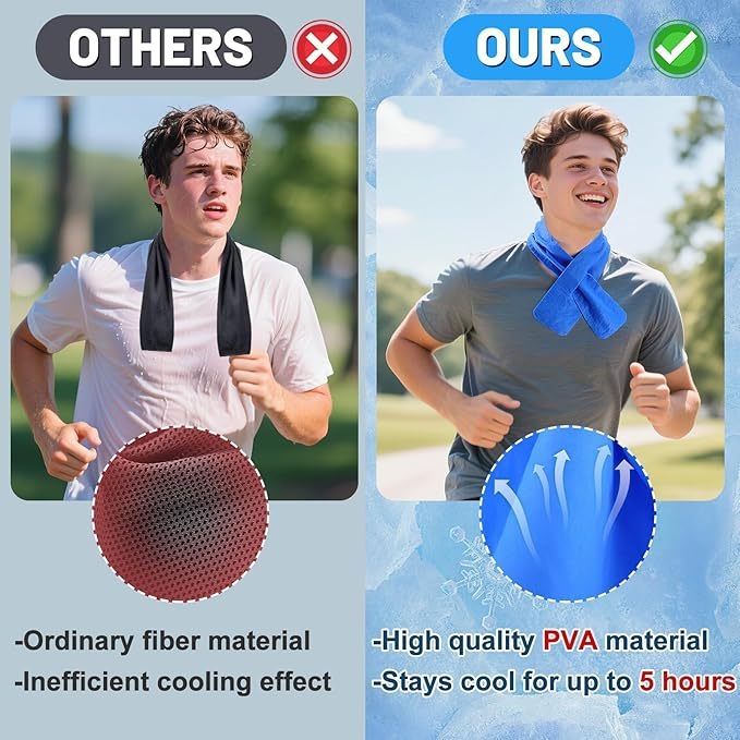 Sporthűtő törölköző PVA anyagból, sima szövés, 32-count, 80–100 g