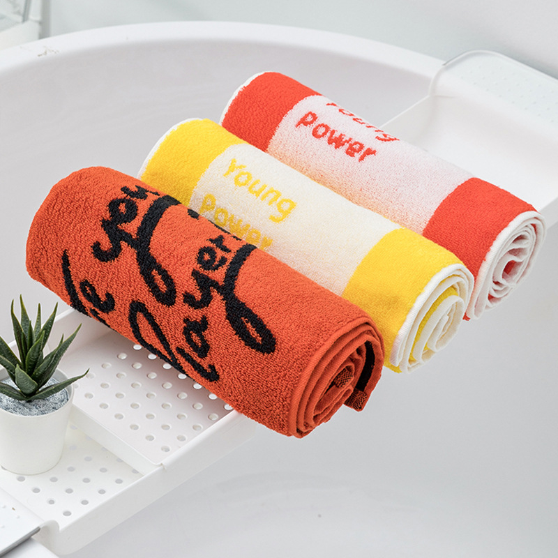 Prosop sport din bumbac, stil hip-hop, 135 g, personalizabil cu logo imprimat, 100% bumbac, absorbție de apă 21–25 s