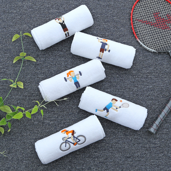 Prilagodljivi pamučni sportski ručnik s tiskanim logom, izvezen, 110 g, upijanje 11–15 s