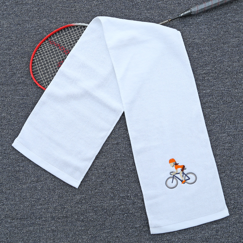 Prilagodljivi pamučni sportski ručnik s tiskanim logom, izvezen, 110 g, upijanje 11–15 s