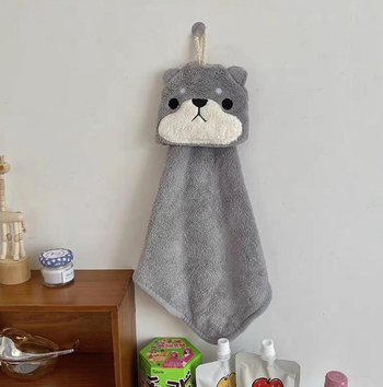 Zavjesna krpa za ruke s mačjim motívom, koralni fleece, upijajući i debeli kuhinjski ubrus, izrada: vez (materijal: koralni fleece; niti: 10; težina: 50–80 g; izrada)
