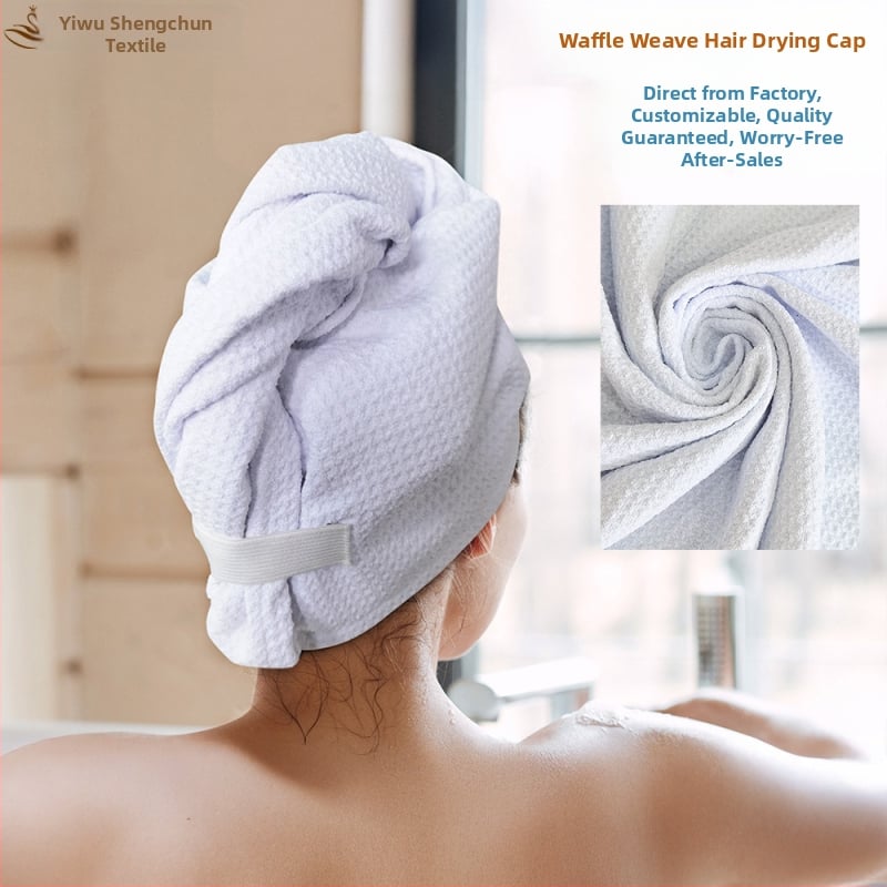 Καπελάκι στεγνώματος μαλλιών Saint chun από waffle ύφασμα, προσαρμοστικό, 60 νήματα, 100–119 γρ