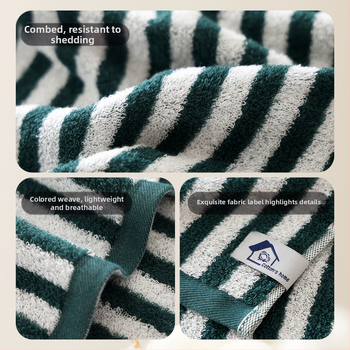 Japanski stil prugasti ručnik od 100% pamuka – ručnik za lice i ruke, ravno pleteno (Plain weave), 80–100 g, Kanghao