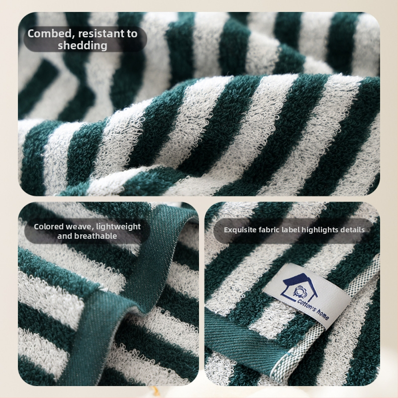Japanski stil prugasti ručnik od 100% pamuka – ručnik za lice i ruke, ravno pleteno (Plain weave), 80–100 g, Kanghao