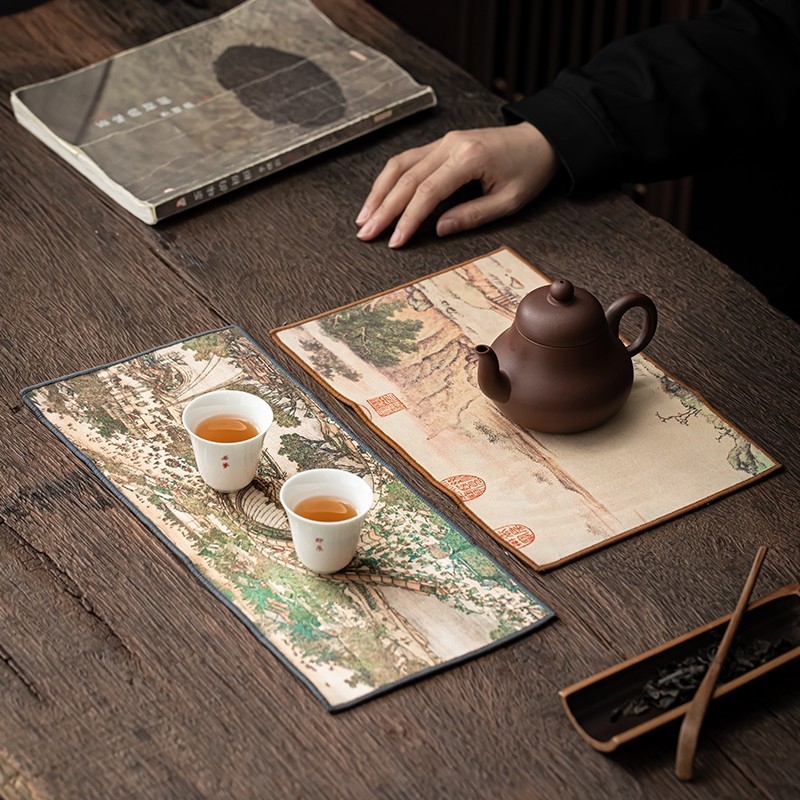 SUSHION CERAMICS čajna krpa — platno, podrijetlo Dehua, stil Novi kineski stil