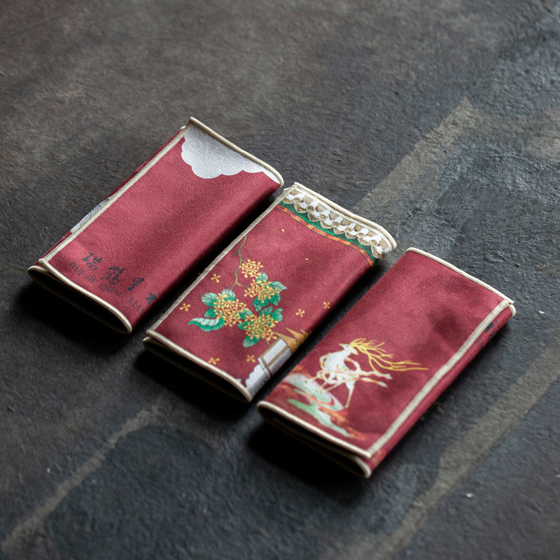 Prosop de ceai, stil retro, absorbant, inspirație Zen, țesătură dreptunghiulară