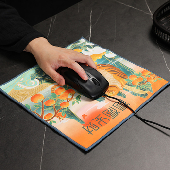 Πετσέτα για τσάι και πατάκι τσαγιού, αδιάβροχο ύφασμα, με εκτυπωμένο λογότυπο, υψηλής ποιότητας, στυλ εθνικού ύφους