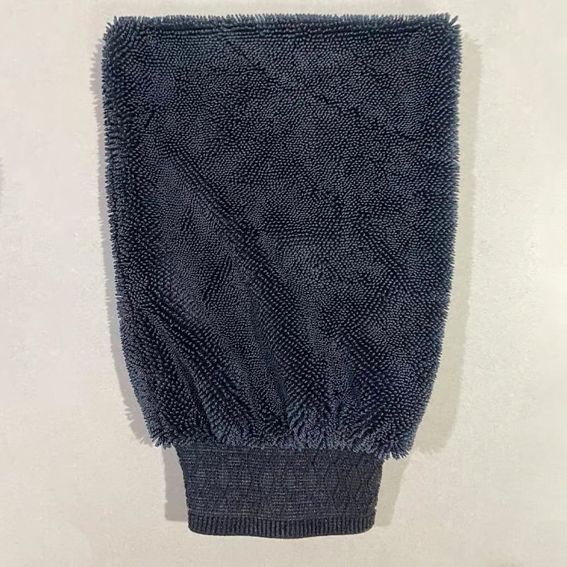 Mănuși de curățare auto cu țesătură absorbentă îngroșată și motif torsionat – absorbție puternică a apei, 60 g, margine cusută, personalizare și imprimare logo disponibile