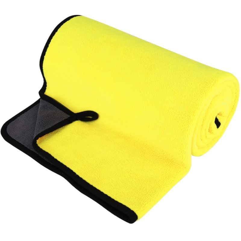 Prosop de curățare auto, față dublă din fleece coral, absorbent și gros, din fibre ultra-fine (Material: fibre ultra-fine)