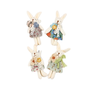 Accesorii din material textil pentru păpușă cu iepuraș dantelat, fabricat manual, rochie florală, model cățeluș, stil IN