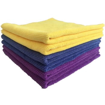  Mikrofibra ručnik za čišćenje automobila sa warp-knitted strukturom, 350 gsm, 80% poliestera + 20% poliamida, brisanje, kristalno premazani završetak, prilagodljiva obrada