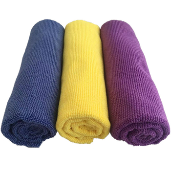  Mikrofibra ručnik za čišćenje automobila sa warp-knitted strukturom, 350 gsm, 80% poliestera + 20% poliamida, brisanje, kristalno premazani završetak, prilagodljiva obrada